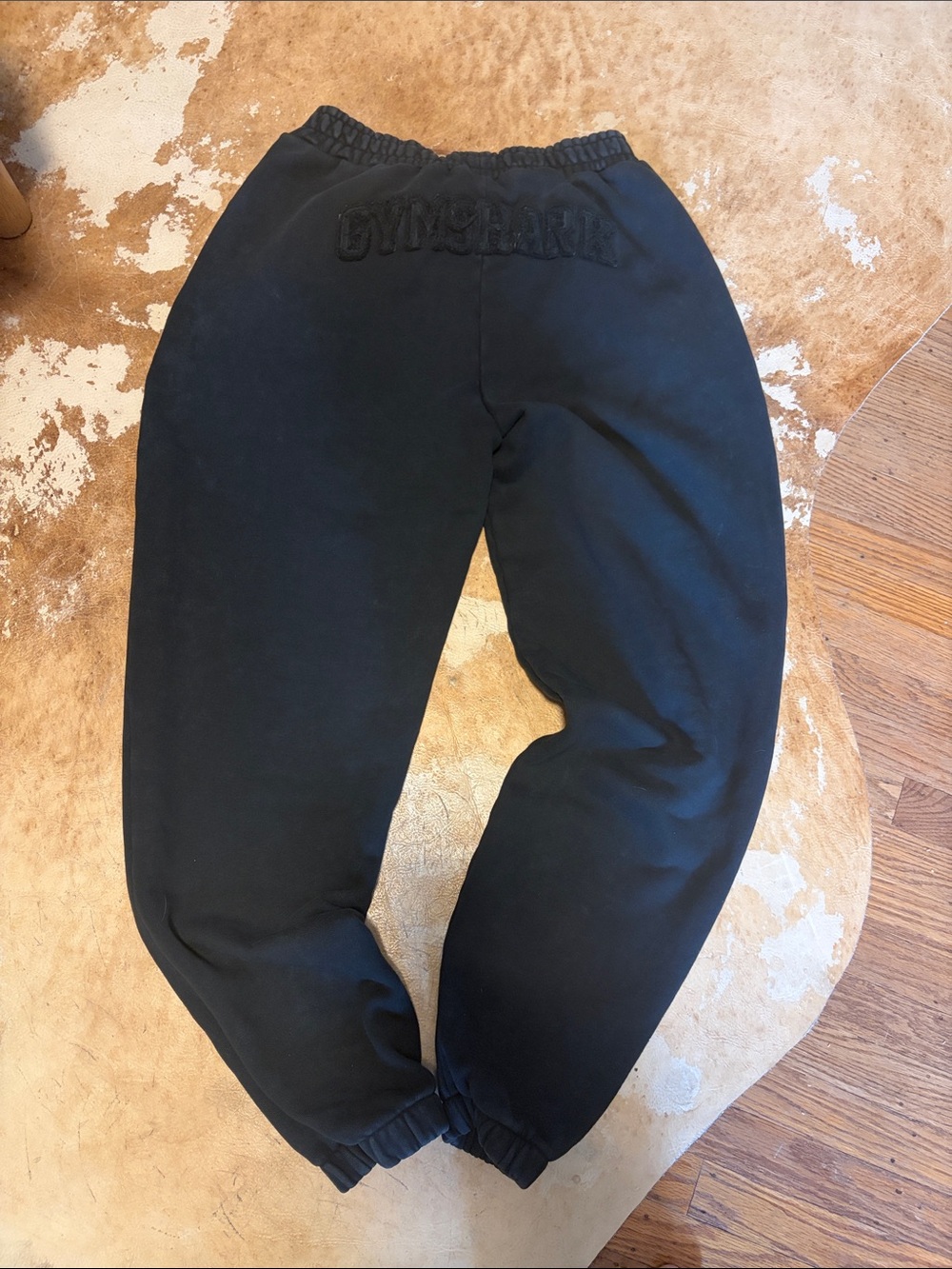 Gymshark oversized women’s power wash  Black Embroidered Logo Joggers